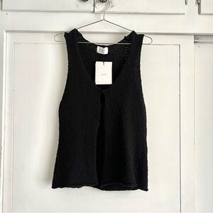 DISSH Dion Black Boucle Vest NWT